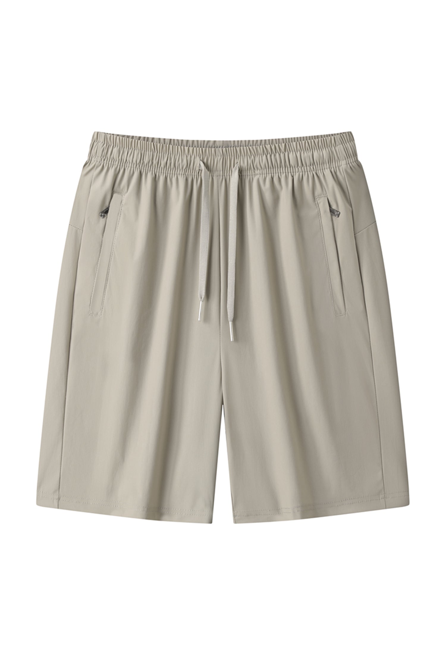 Cakulo Men's Comfy Bermuda Workout Shorts with Zipper Pockets