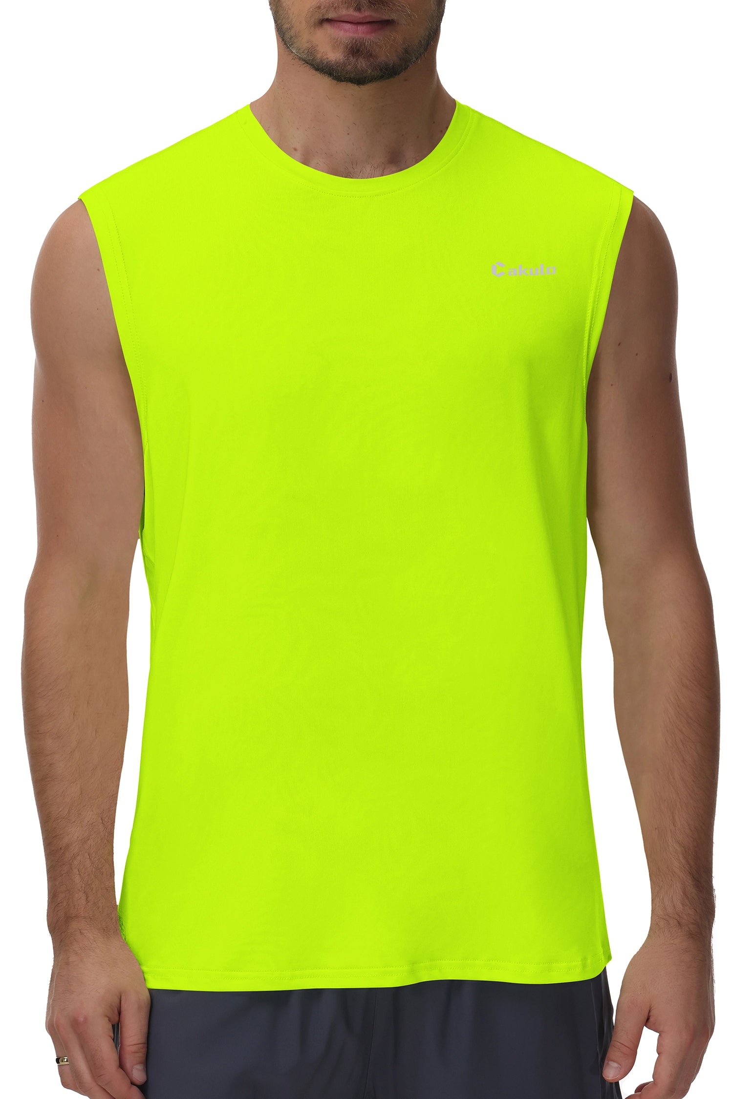 Cakulo Men's Neon Quick Dry Tank Gym to Beach Essentials