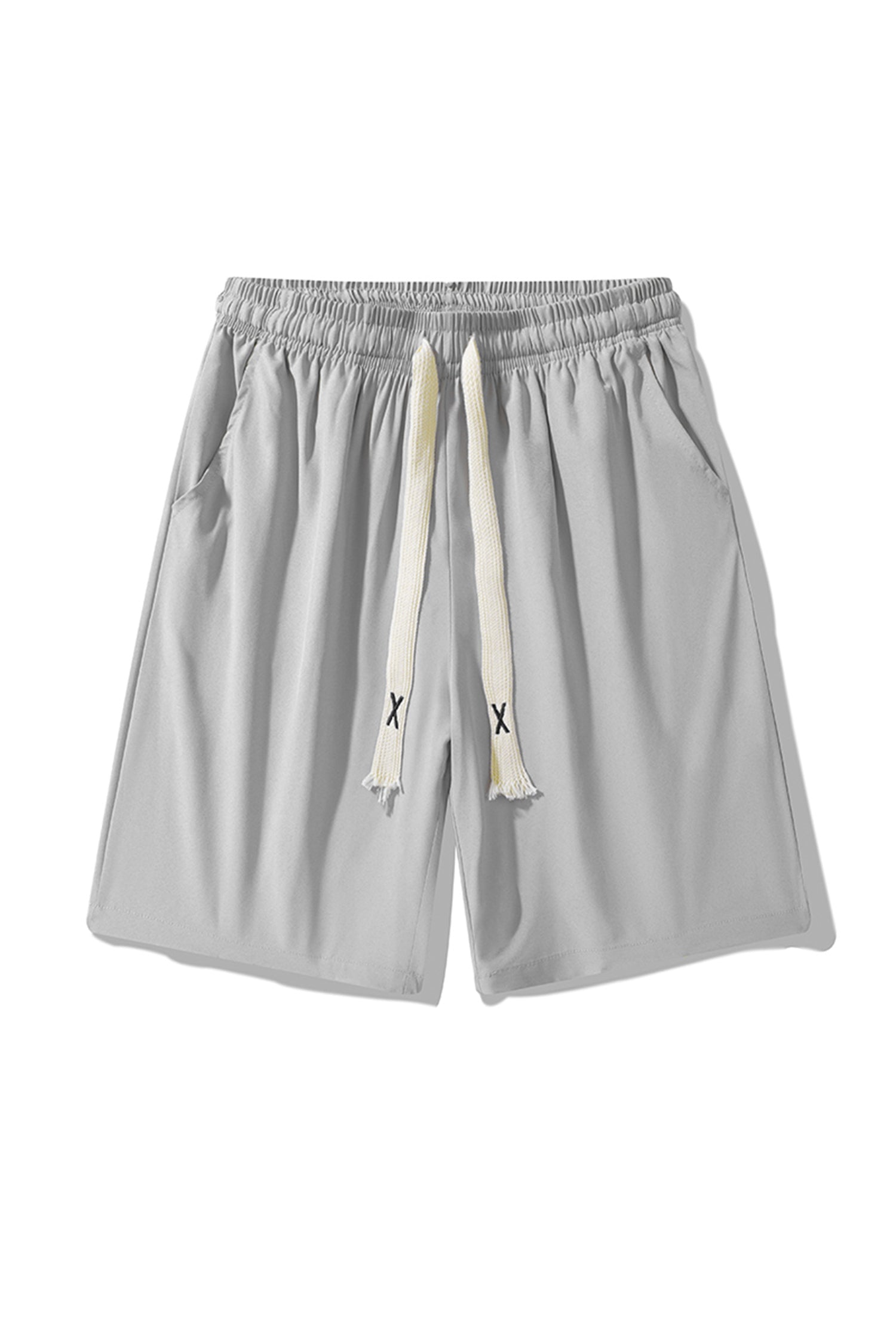 Cakulo Men's Comfy Bermuda Workout Shorts with Zipper Pockets