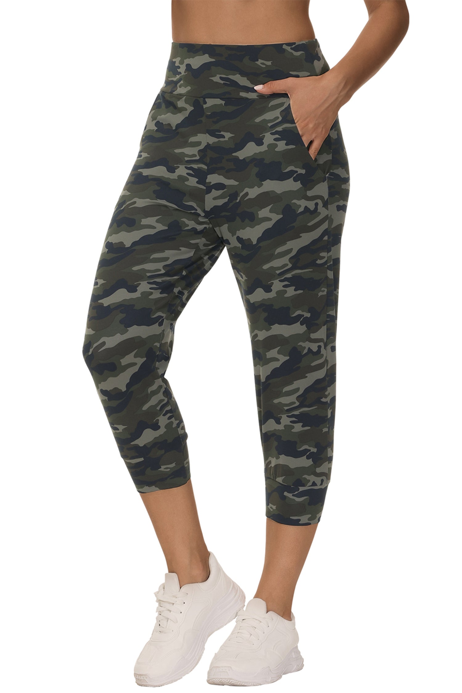 Cakulo Women's Capri Joggers Jersey Sweatpants