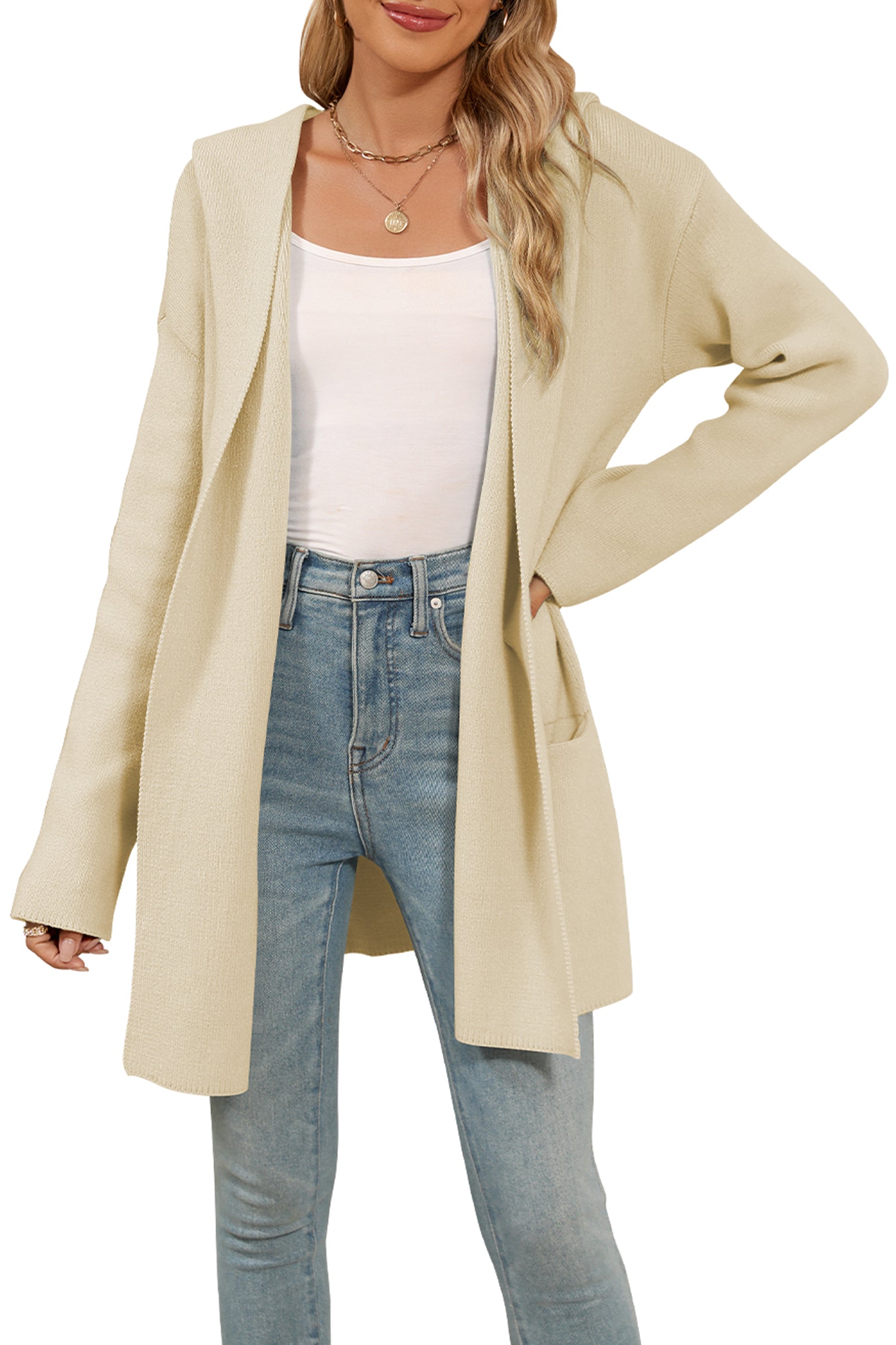 Cakulo Women's Oversized Hooded Cardigan Sweater