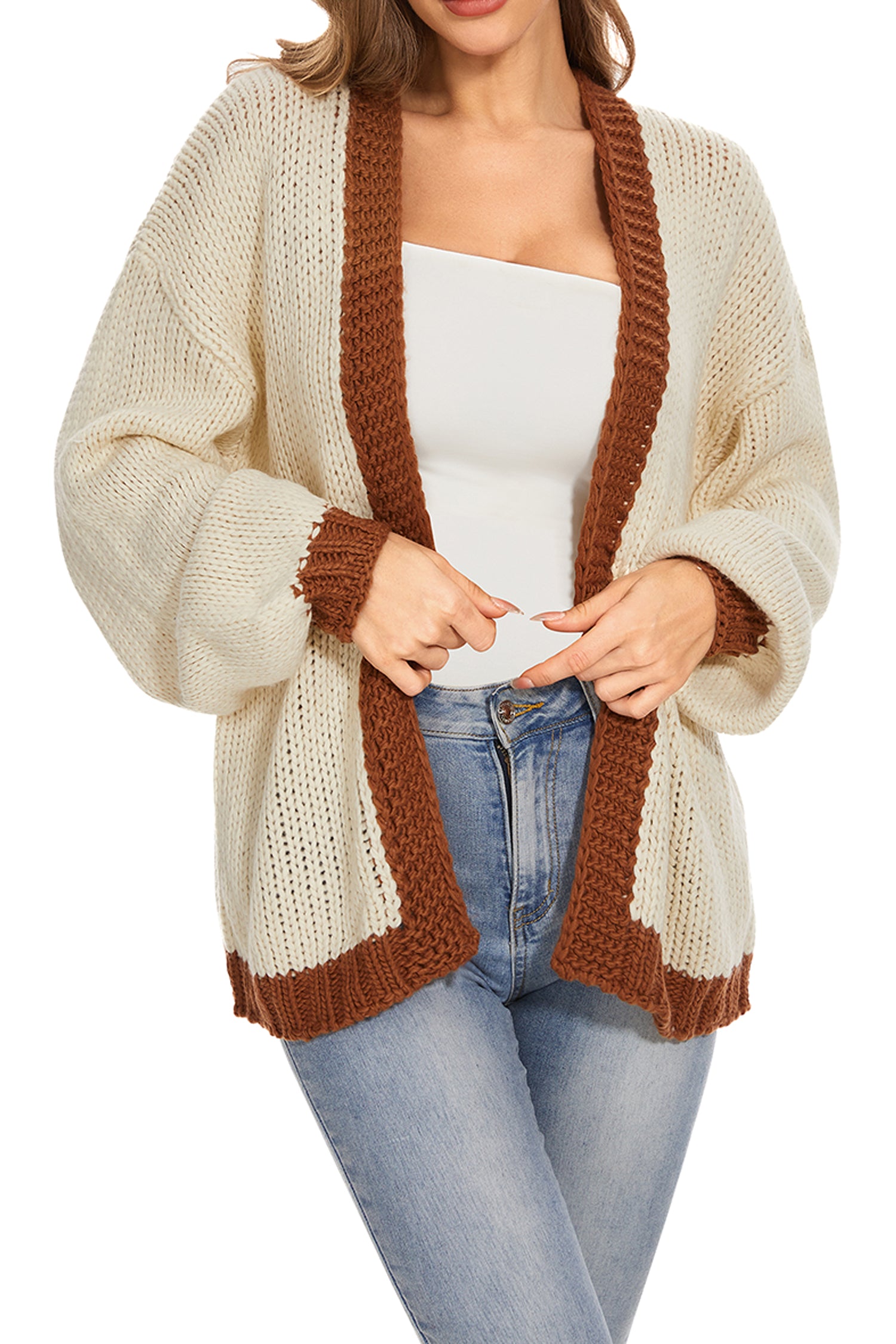 Cakulo Women's Oversized Chunky Knit Cardigan 2024