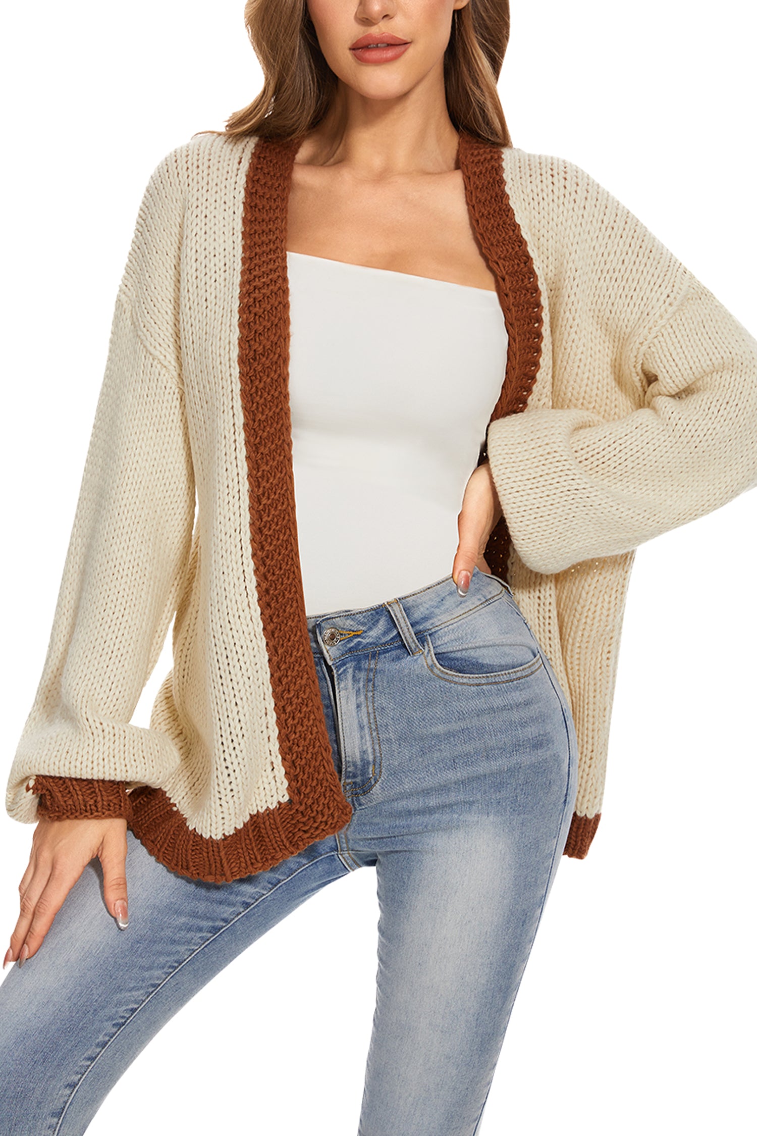 Cakulo Women's Oversized Chunky Knit Cardigan 2024