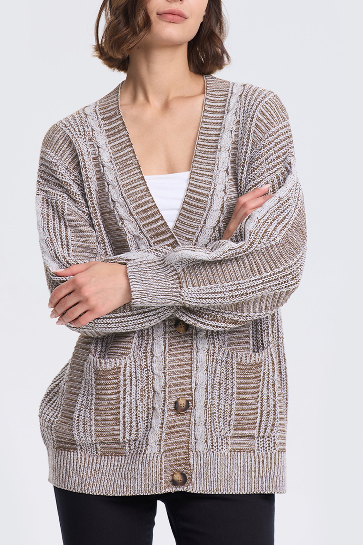 Cakulo Women's Chunky Cable Knit Cardigan 2024 Fall