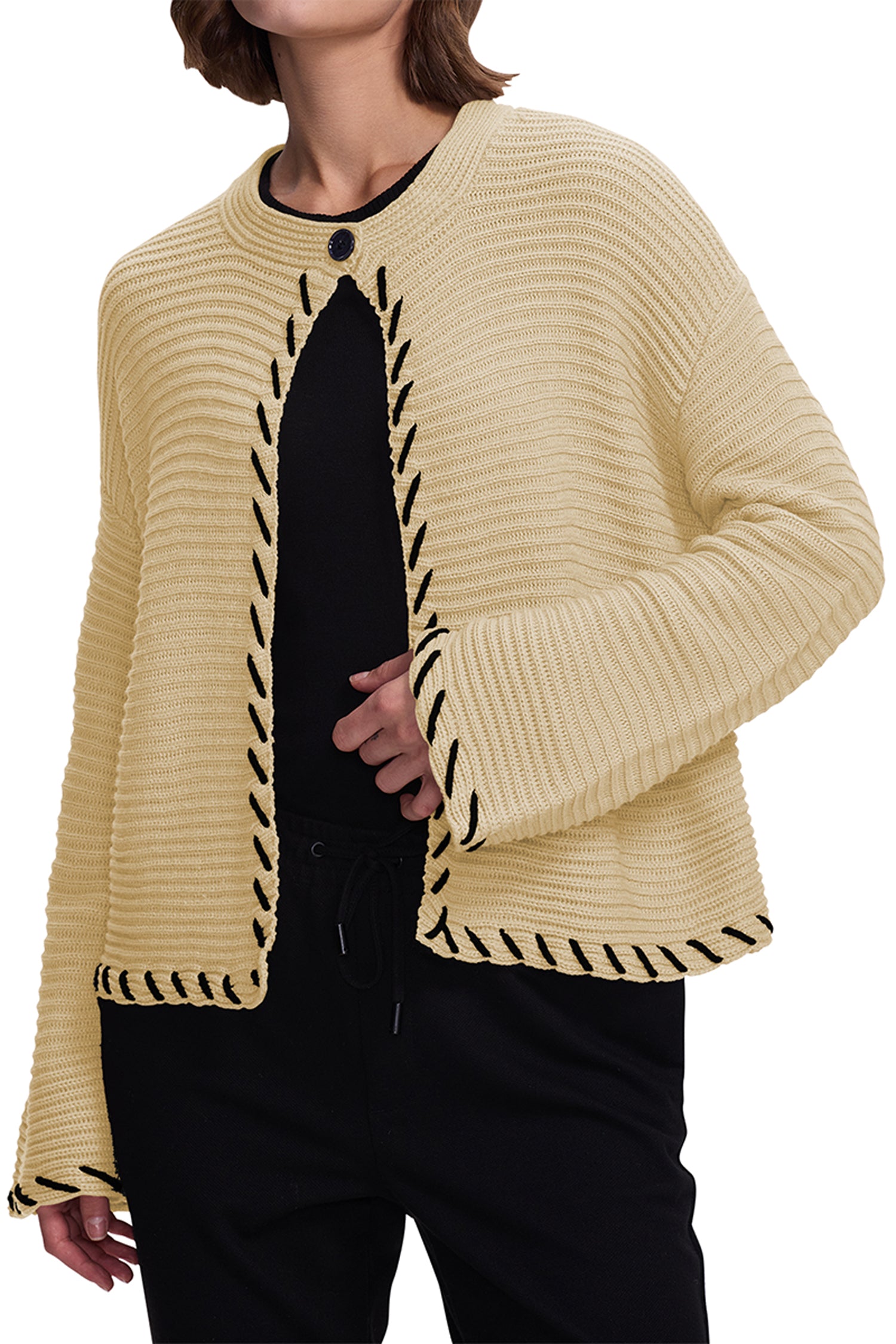 Cakulo Women's Chunky Knit Fall Cropped Cardigans