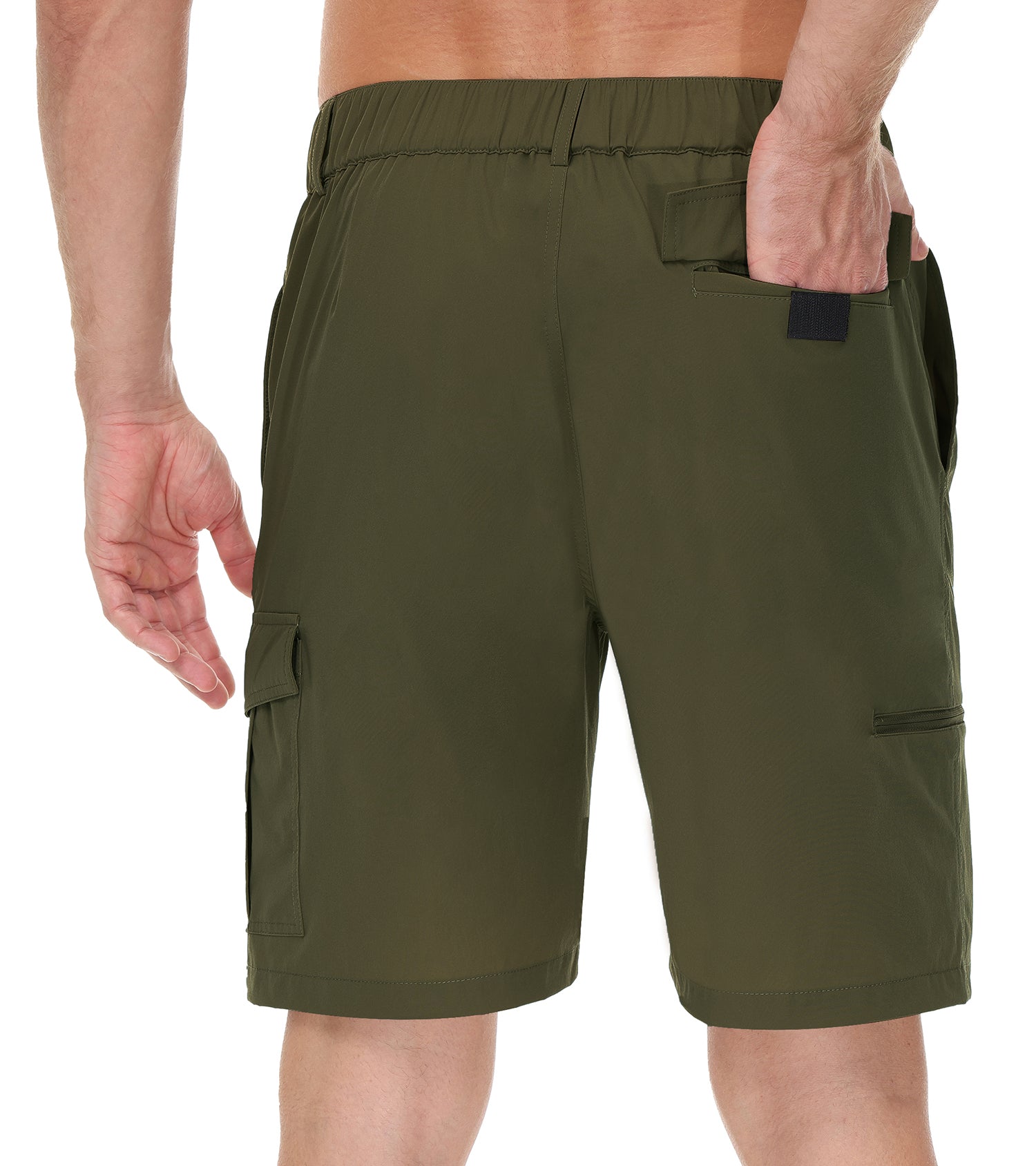 Cakulo Men's Water Resistant Hiking Cargo Casual Shorts