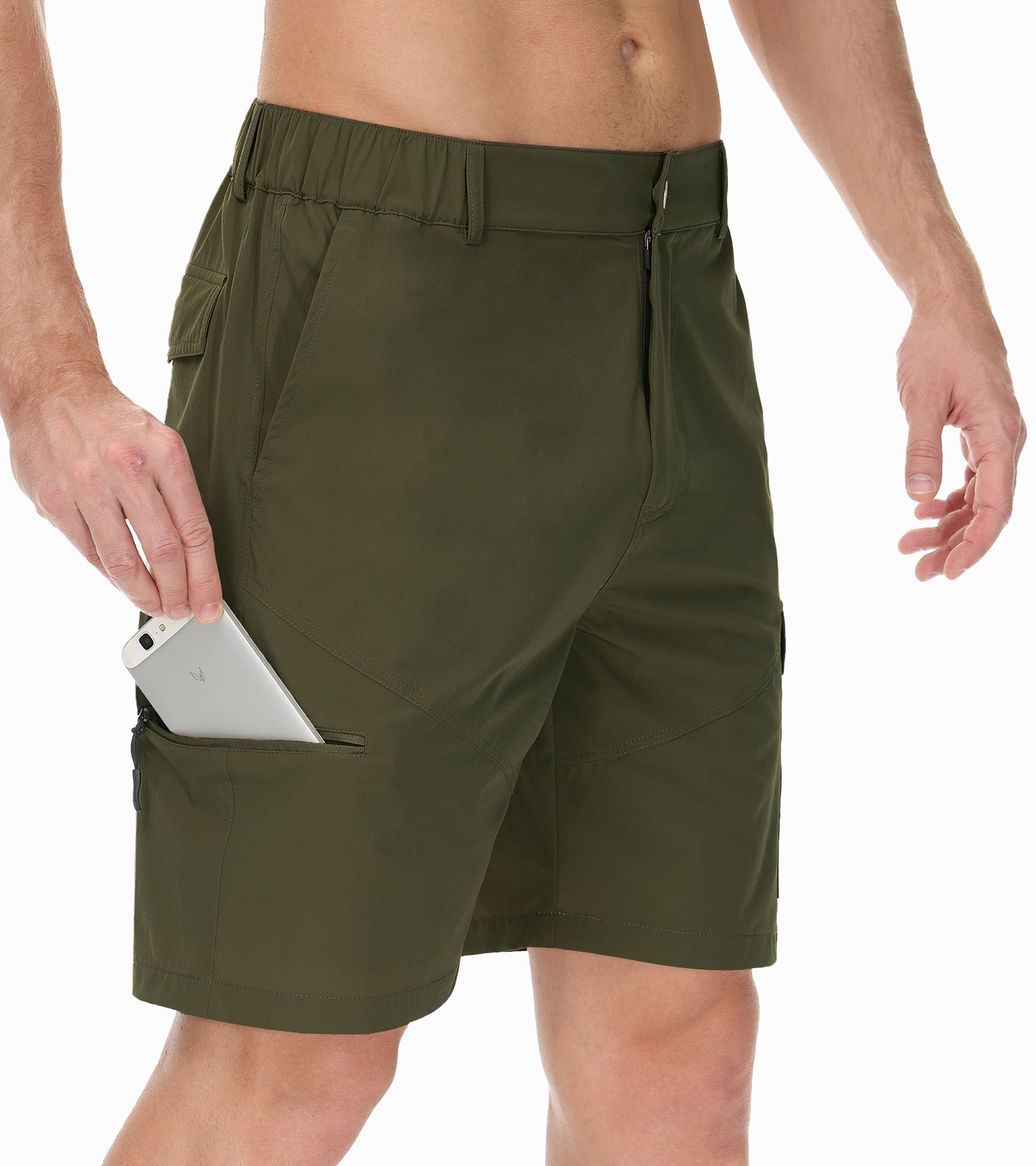 Cakulo Men's Water Resistant Hiking Cargo Casual Shorts