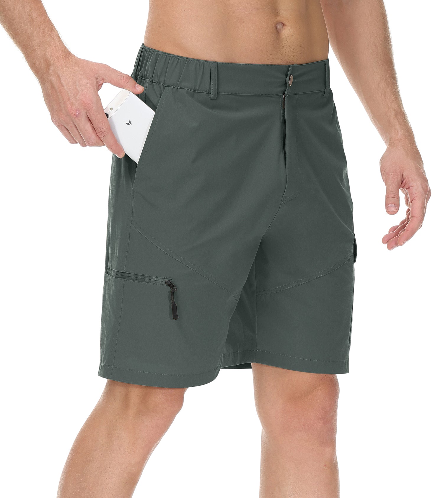 Cakulo Men's Water Resistant Hiking Cargo Casual Shorts