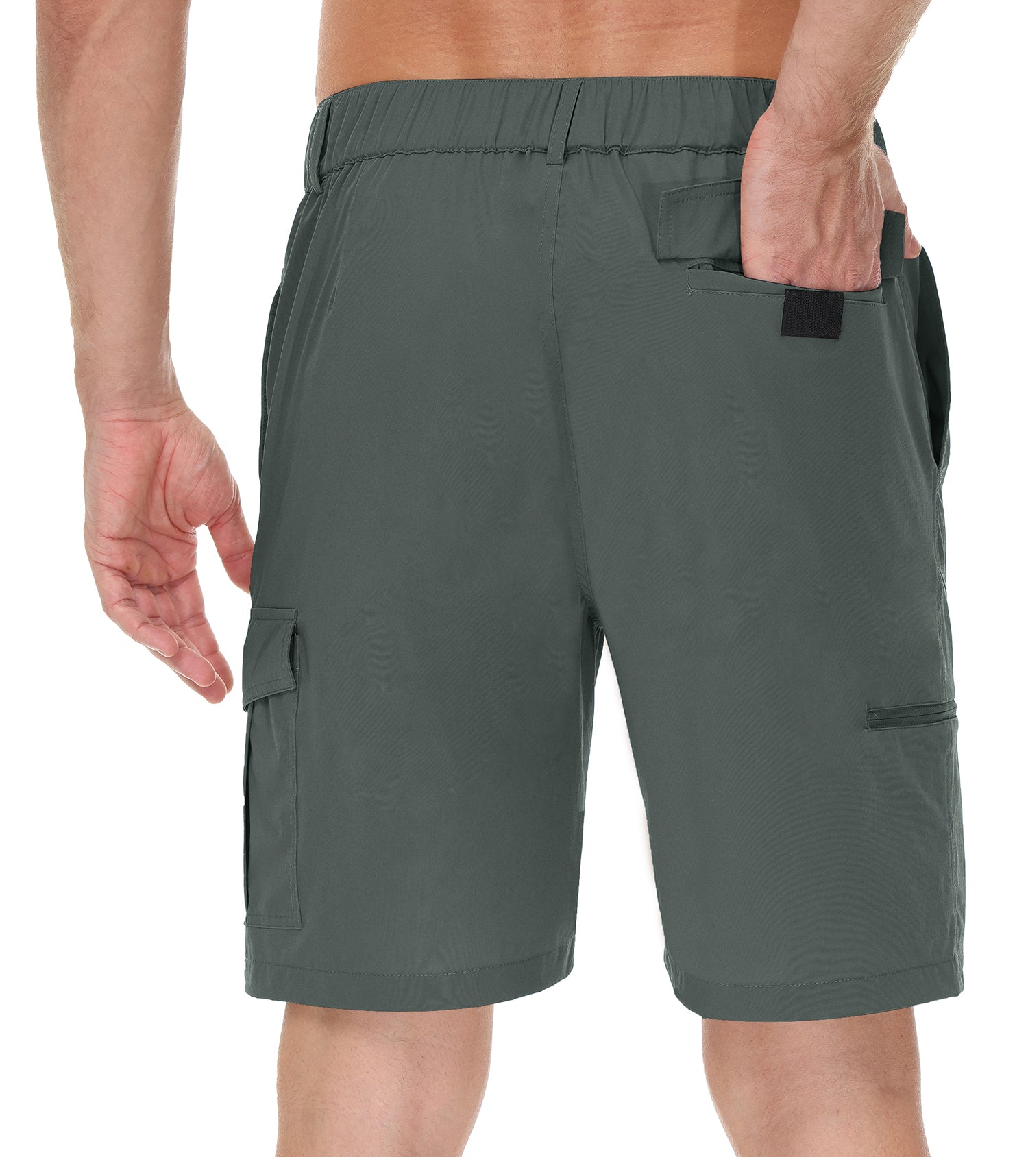 Cakulo Men's Water Resistant Hiking Cargo Casual Shorts