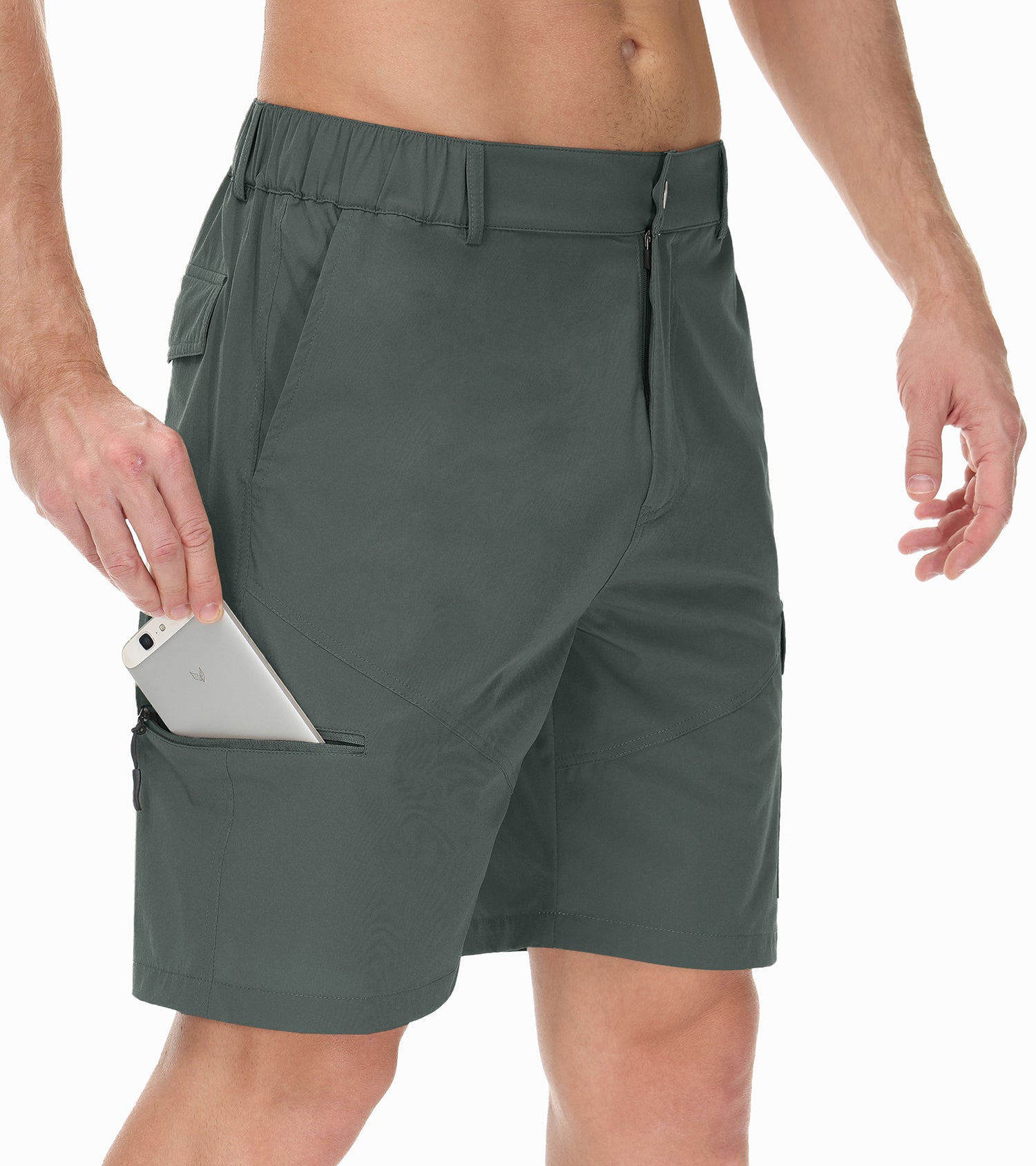 Cakulo Men's Water Resistant Hiking Cargo Casual Shorts