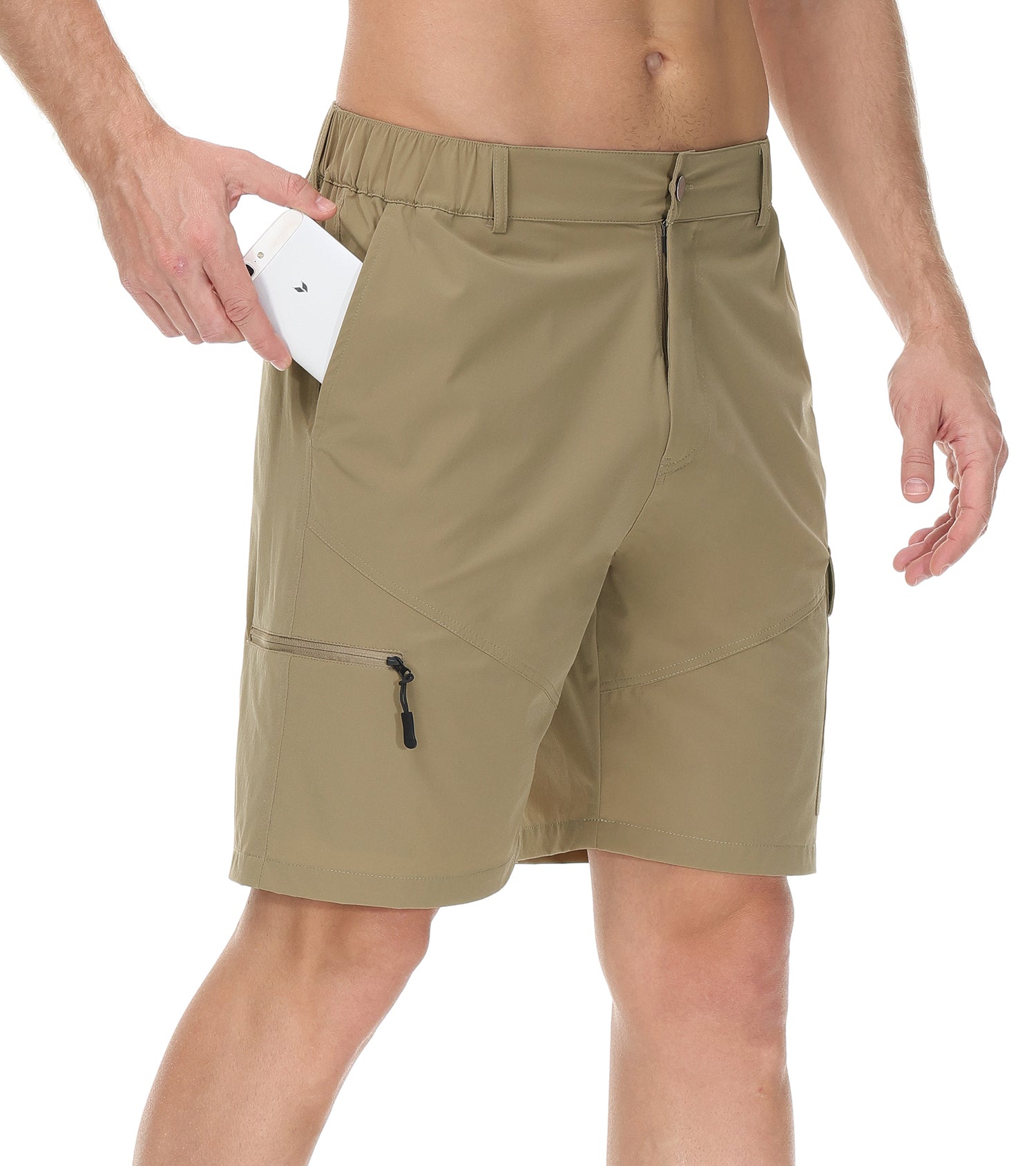 Cakulo Men's Water Resistant Hiking Cargo Casual Shorts