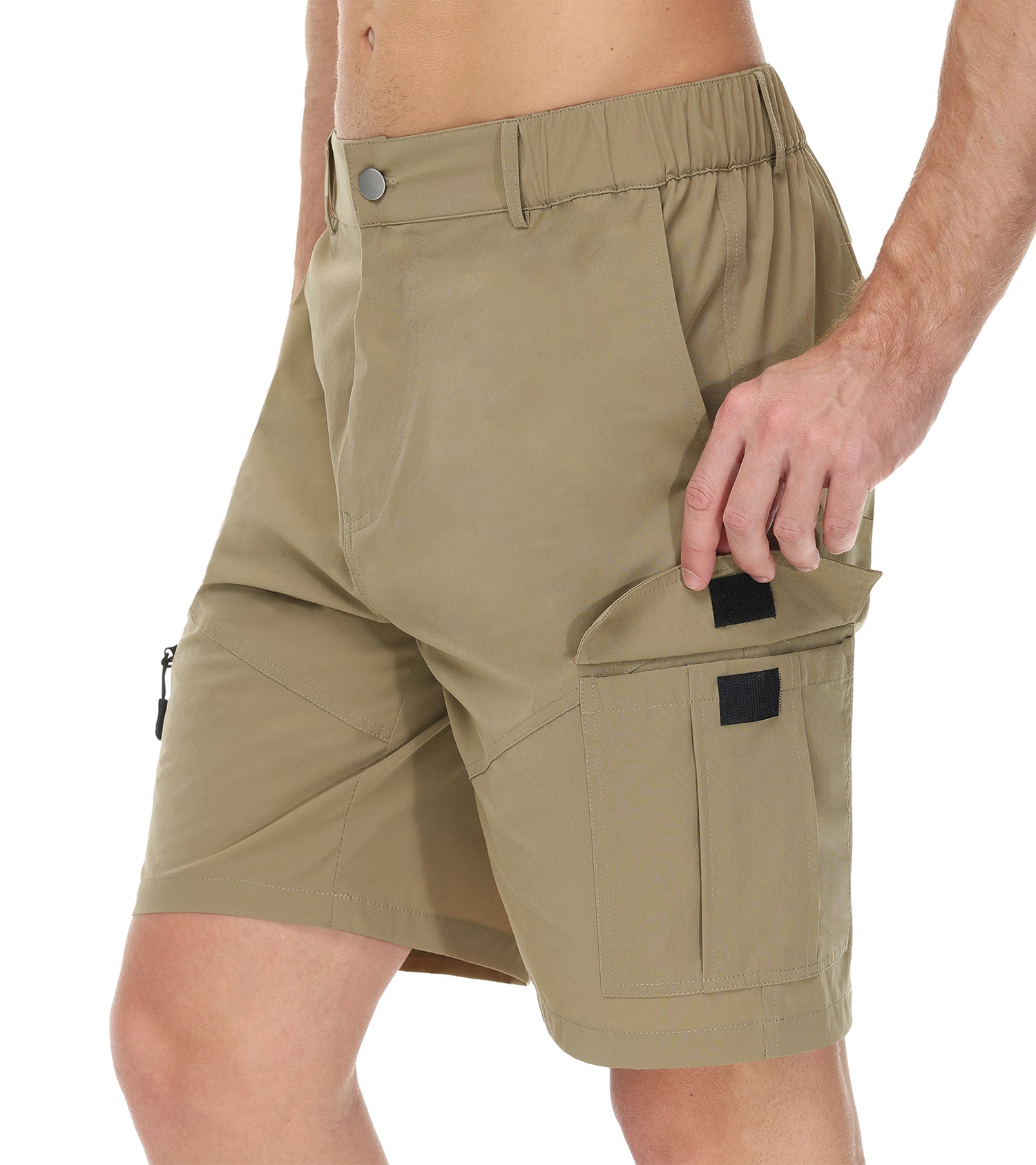 Cakulo Men's Water Resistant Hiking Cargo Casual Shorts