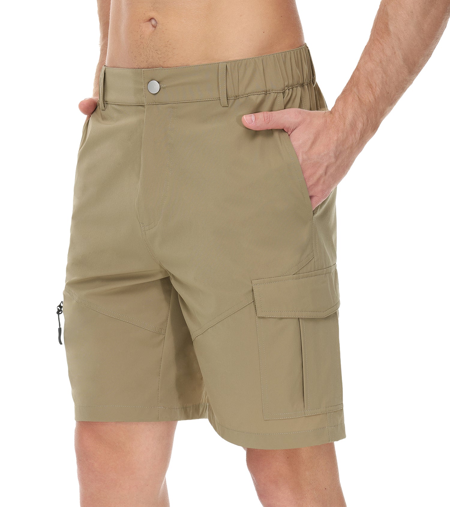 Cakulo Men's Water Resistant Hiking Cargo Casual Shorts