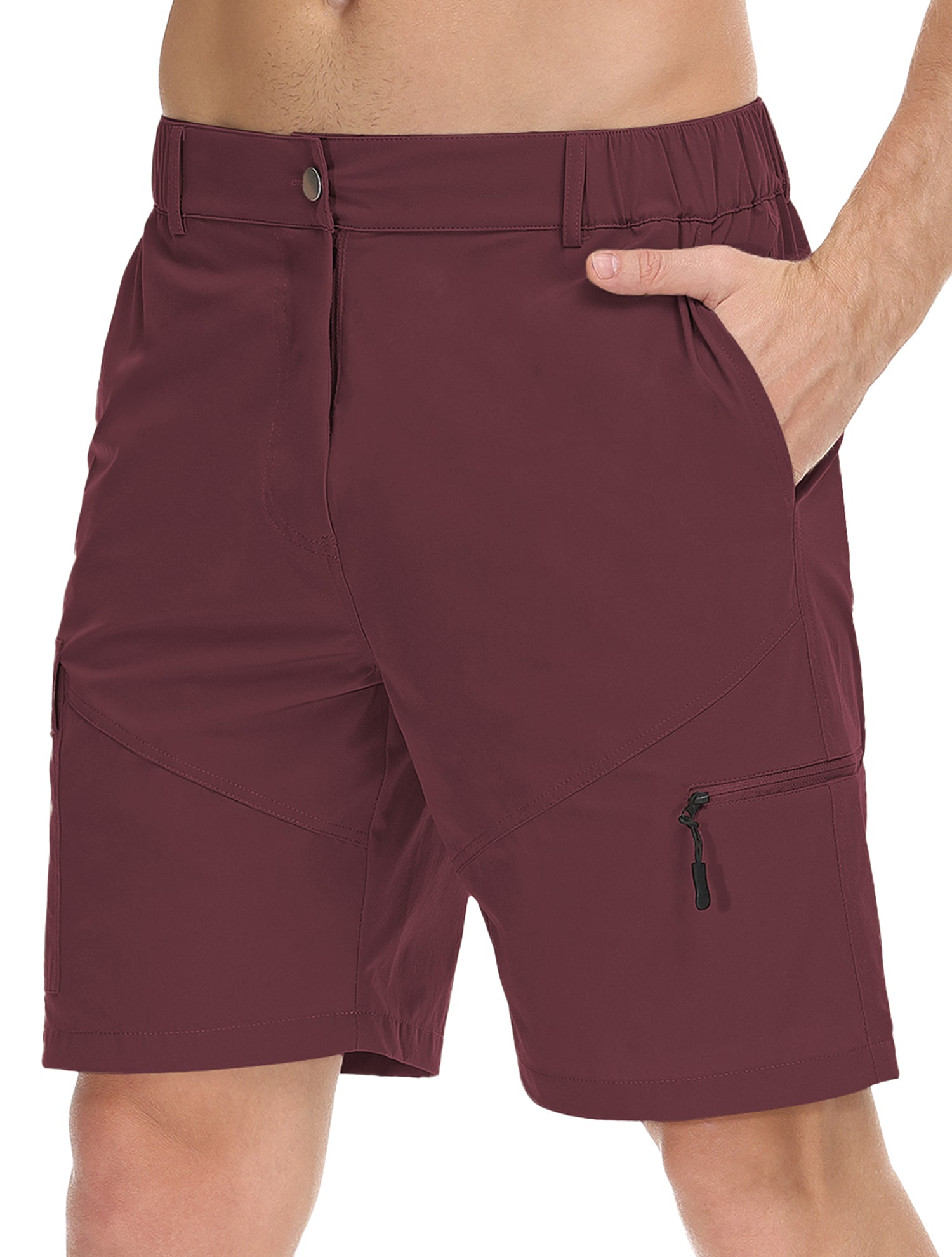 Cakulo Men's Water Resistant Hiking Cargo Casual Shorts