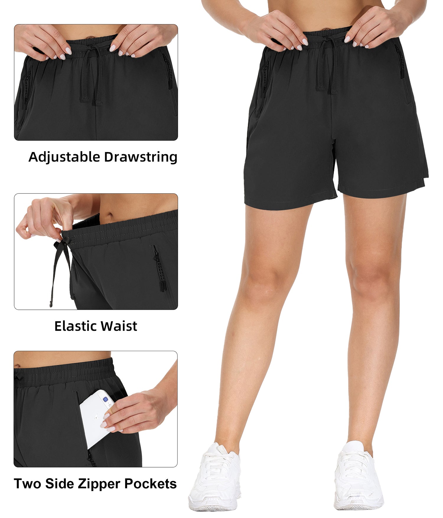 Cakulo Women's 5'' Quick Dry Hiking Shorts