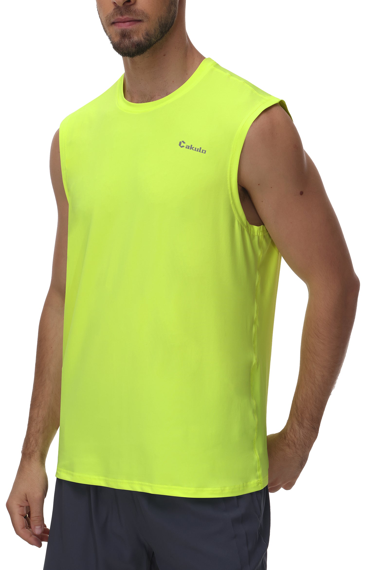 Cakulo Men's Neon Quick Dry Tank Gym to Beach Essentials