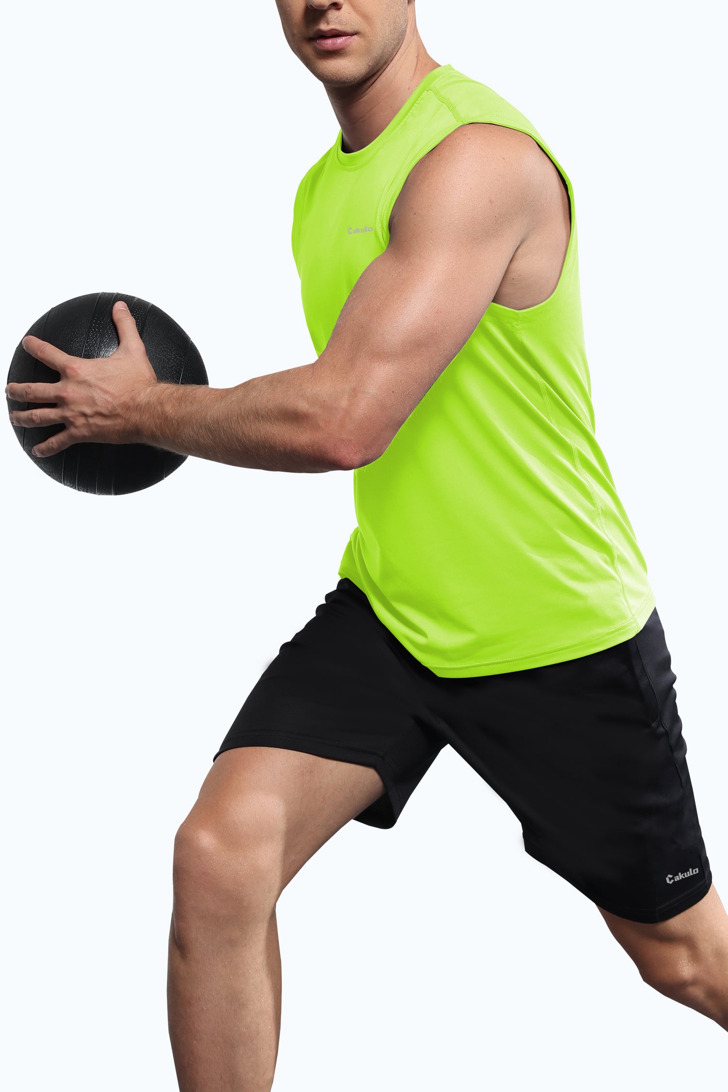 Cakulo Men's Neon Quick Dry Tank Gym to Beach Essentials