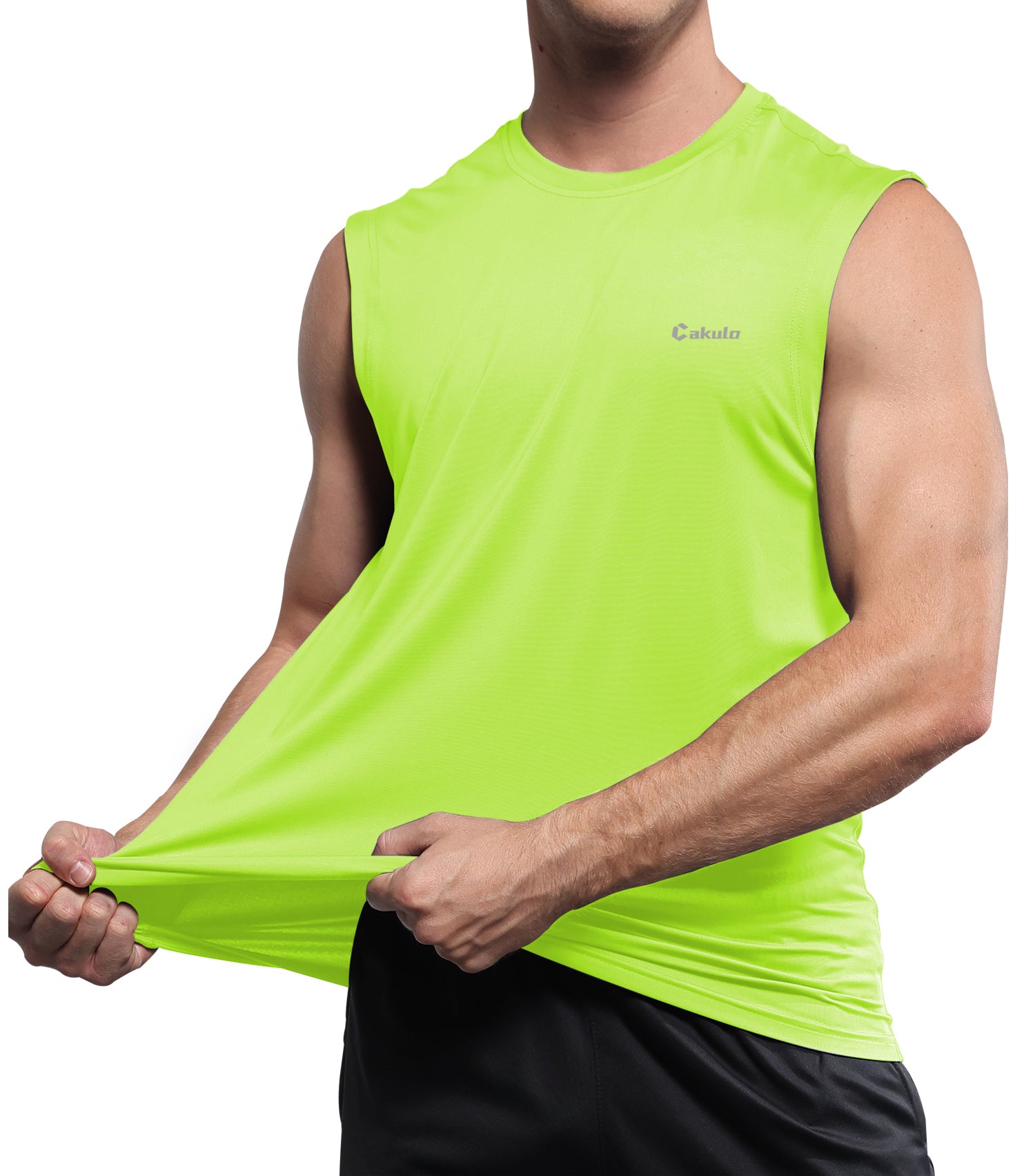 Cakulo Men's Neon Quick Dry Tank Gym to Beach Essentials