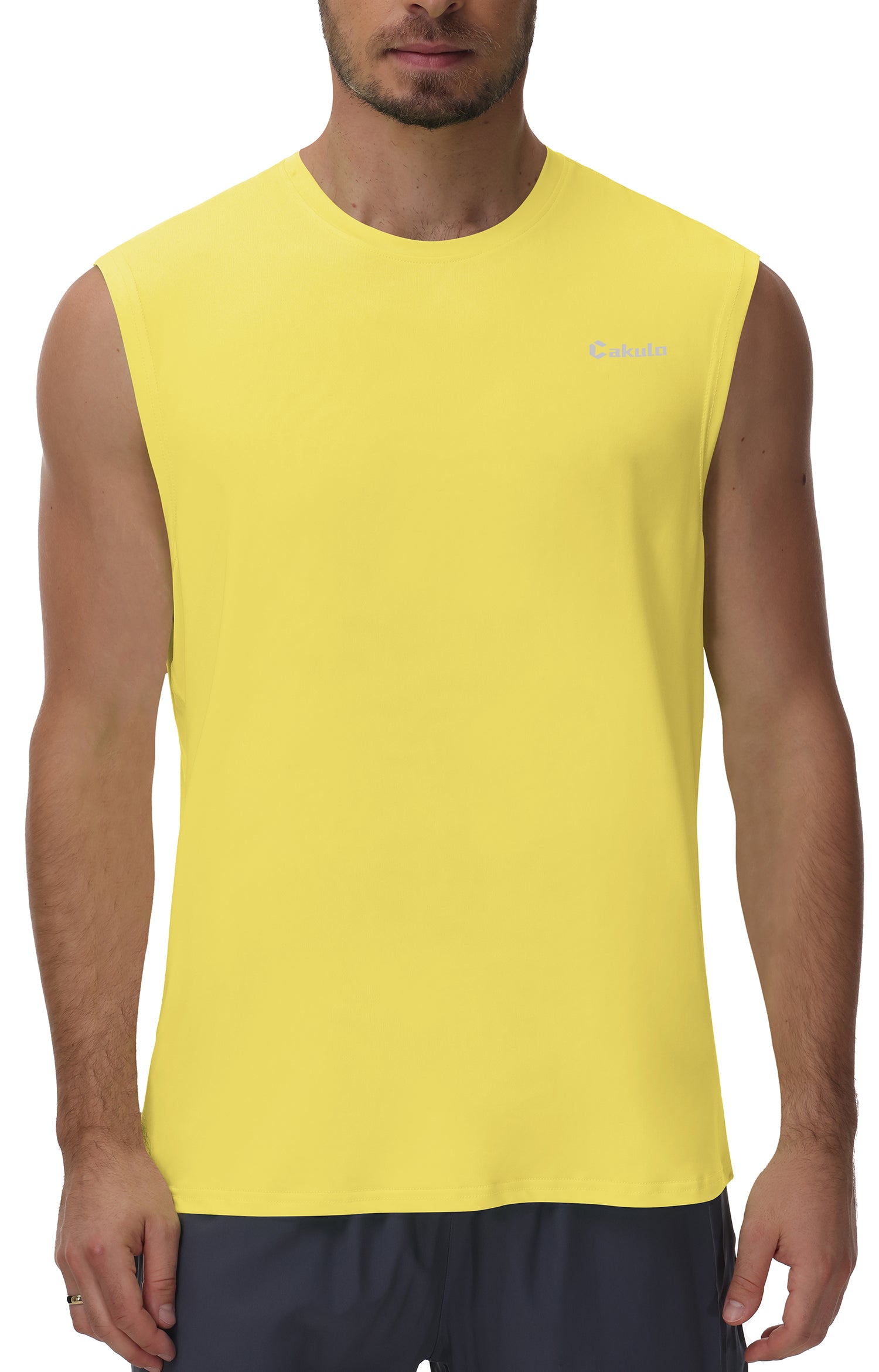 Cakulo Men's Neon Quick Dry Tank Gym to Beach Essentials