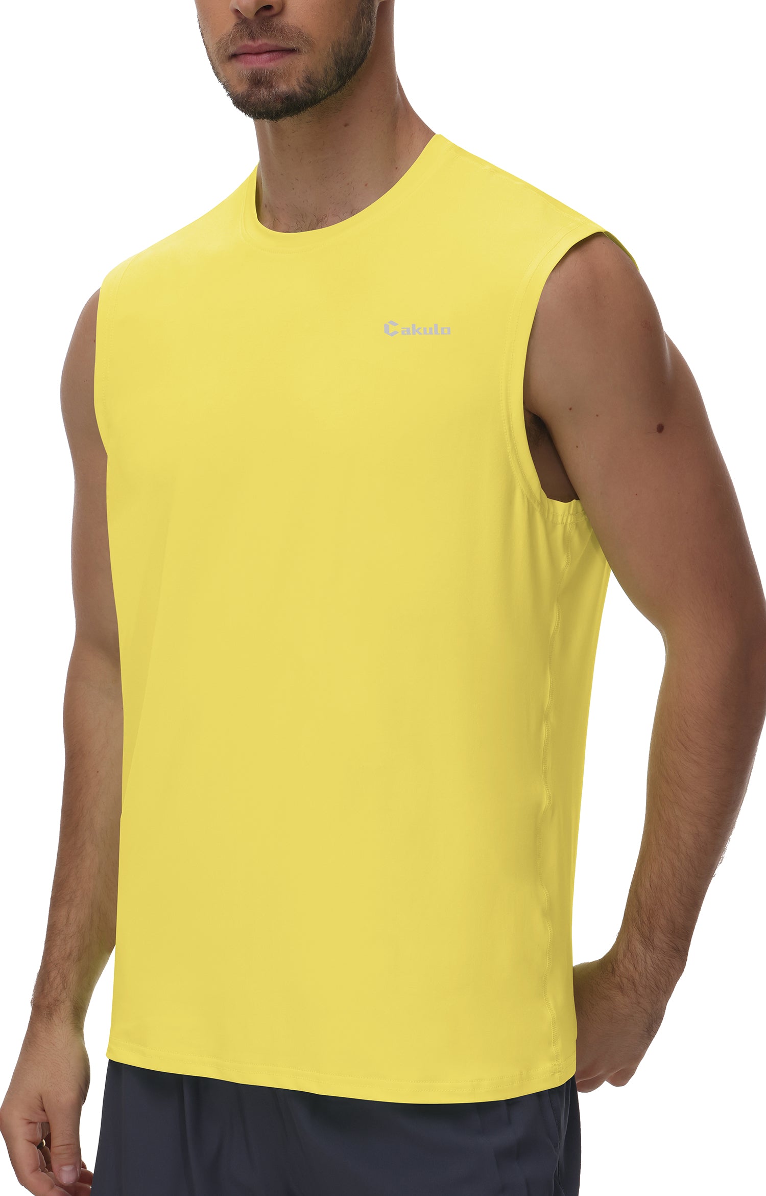 Cakulo Men's Neon Quick Dry Tank Gym to Beach Essentials