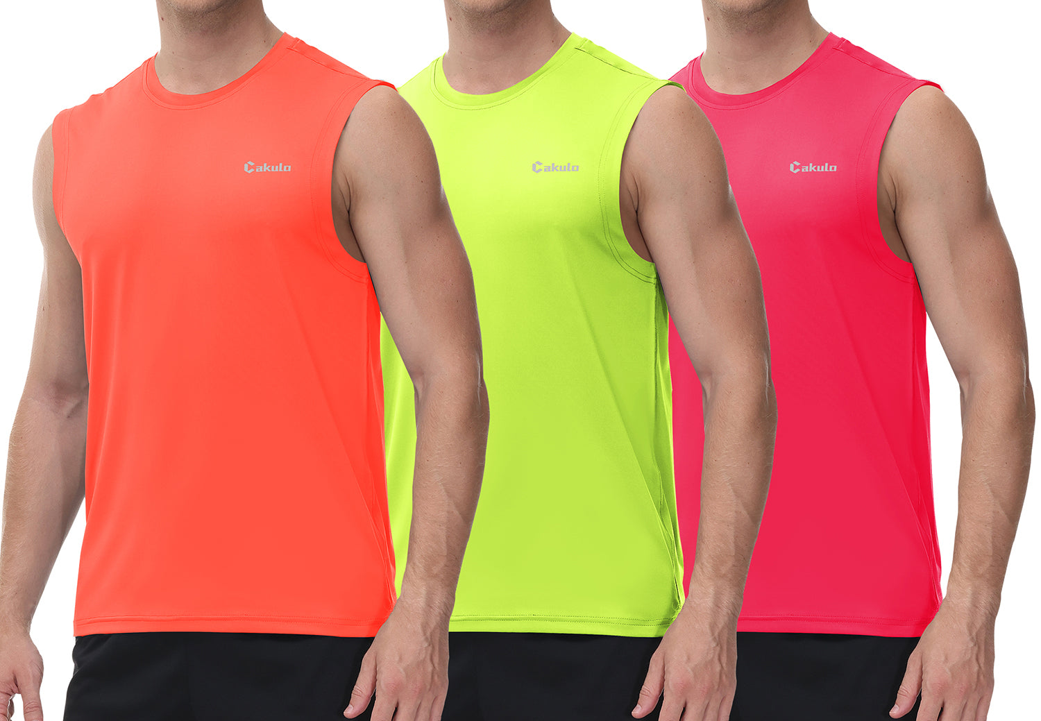 Cakulo Men's Neon Quick Dry Tank Gym to Beach Essentials