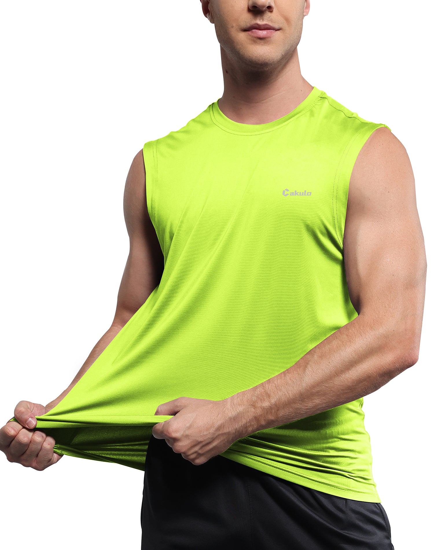 Cakulo Men's Neon Quick Dry Tank Gym to Beach Essentials