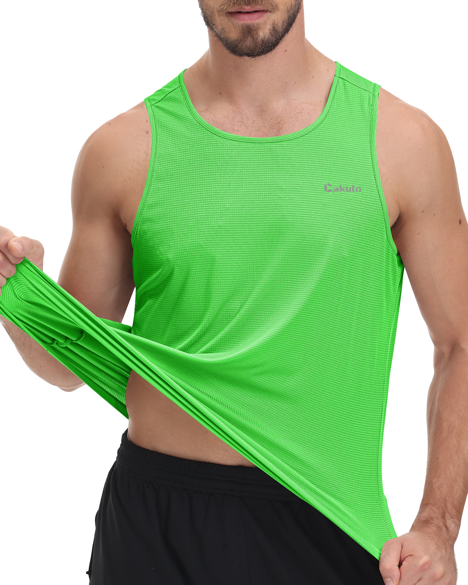 Cakulo Men's Neon Quick Dry Tank Gym to Beach Essentials